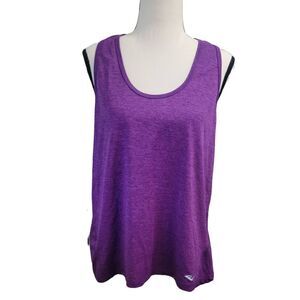 Everlast Purple Activewear Tank Scoop Neck Go Dry Material Sz L